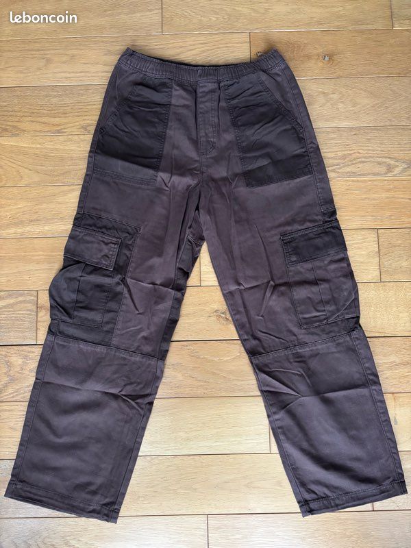 Pantalon Cargo Jean Marron Zara Vêtements