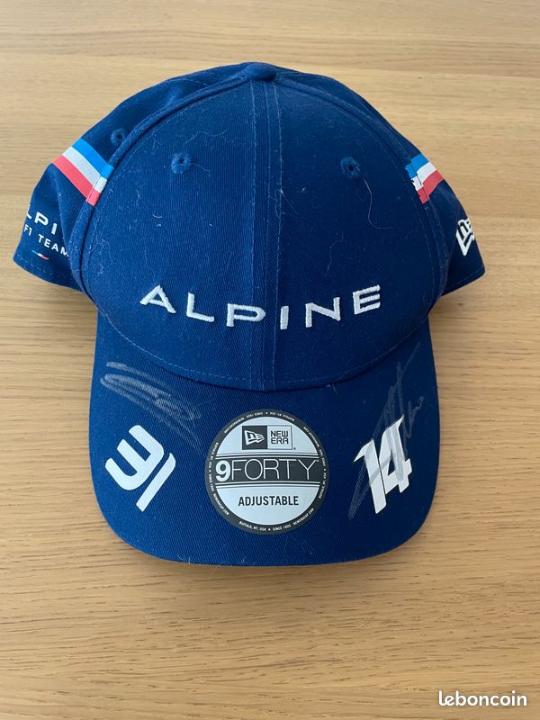 Casquette Alpine F1 Signée Par Fernando Alonso Et Esteban Ocon - Autographes Originaux