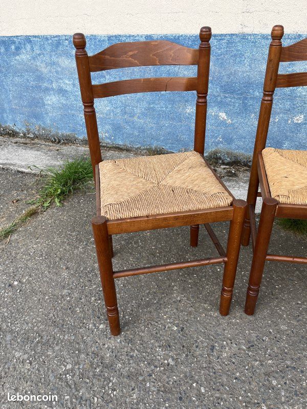 Lot de 4 chaises en bois vintage (image 2)