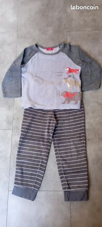 Pyjama velours famille de rennes rouge bébé garçon Okaïdi & Obaïbi