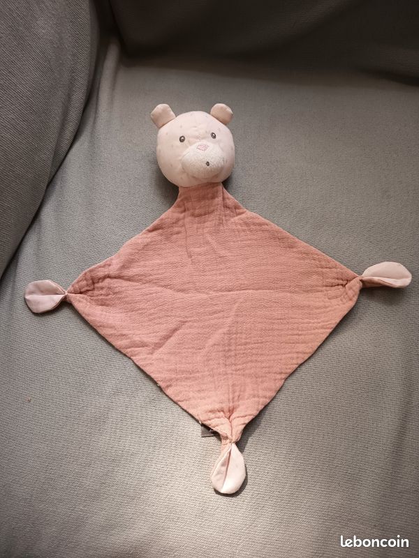Doudou sauthon ours lange rose (image 1)