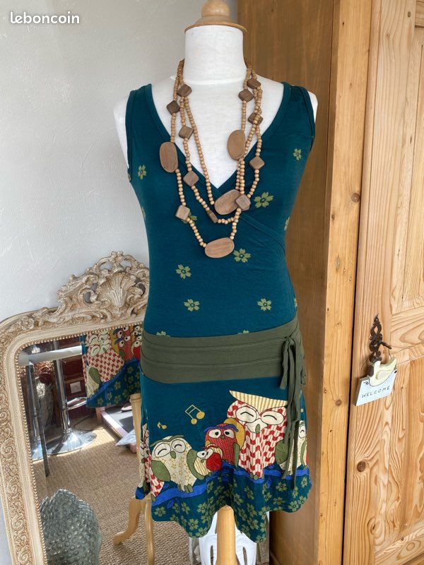 Robe originale & colorée à motifs hiboux O.P.C ☀️Taille unique (image 1)