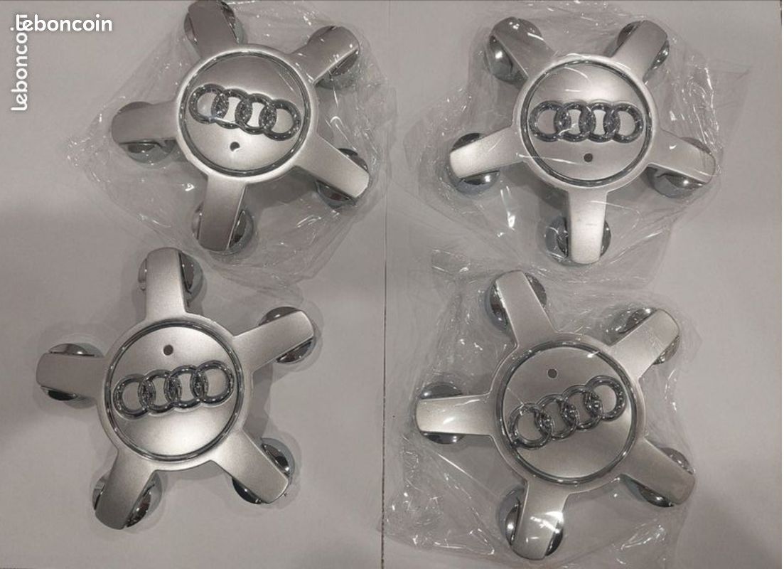 4 caches de roues étoilé 4F0 601 165 N moyeux pour toutes AUDI 135 MM silver neuf et sous blister (image 2)