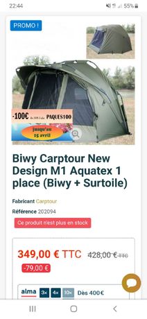 Biwy Pro Aquatex 2 places - Carp Design - Pêche de la Carpe 