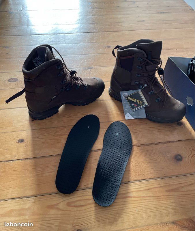 Chaussures De Ranger HAIX Népal Pro Taille 42, Marron Cuir, Neuves Sans Emballage