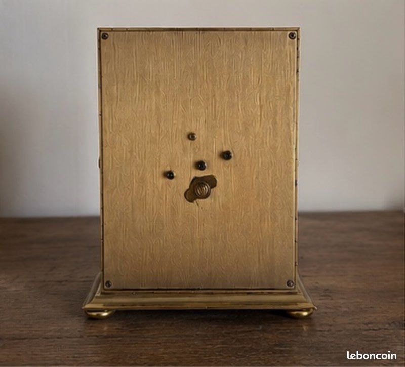 Pendulette de table vintage UTI SWIZA 8 – mécanique 8 jours – Swiss Made – laiton (image 3)