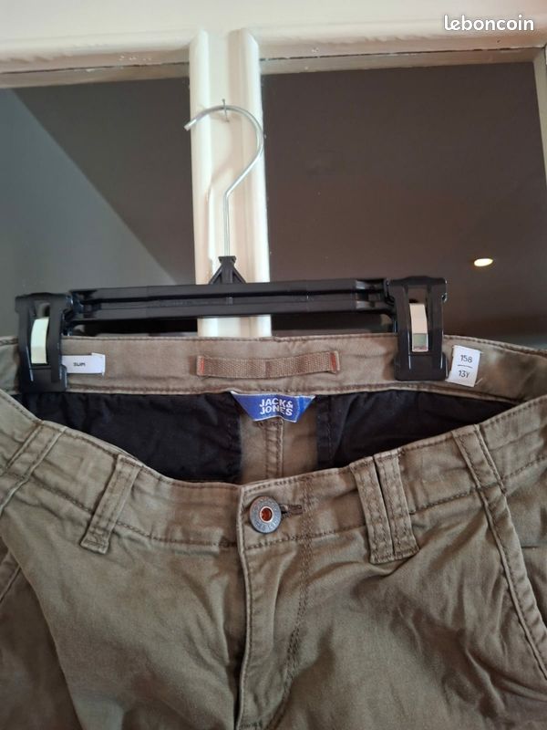JACK & JONES Cargo Garçon - Pantalon Cargo Slim Fit Denim Stretch Junior - Poches Cargo Et Cheville Élastiquée