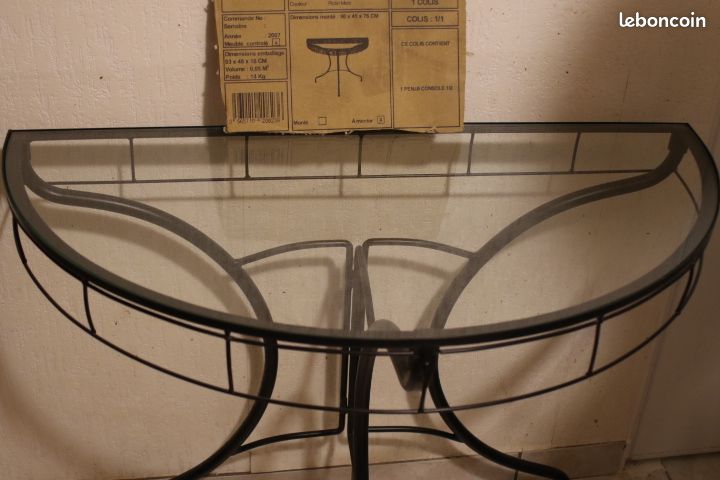 Table en verre/fer (image 2)