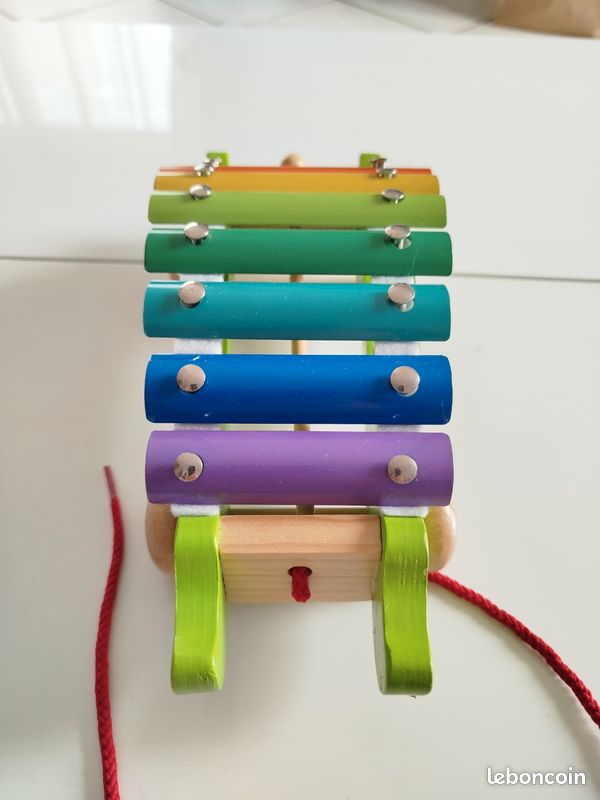 Xylophone enfant crocodile en bois à tirer (image 5)