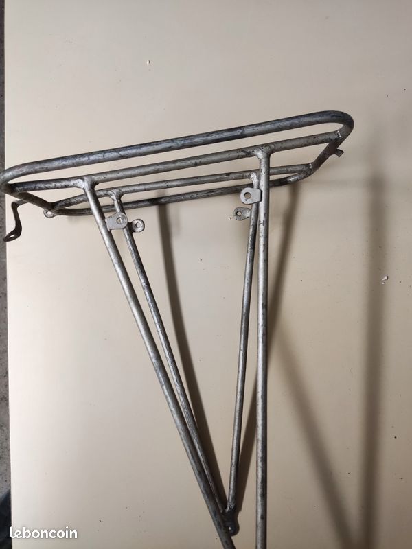 Porte-bagages Vélo Vintage Acier – Montage Avant Ou Arrière – Argenté – Occasion