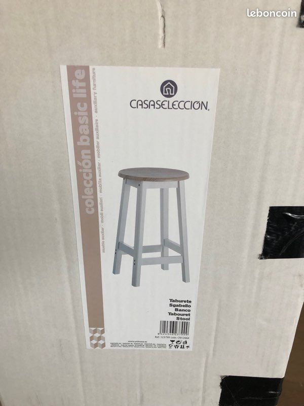 Tabouret blanc (image 1)