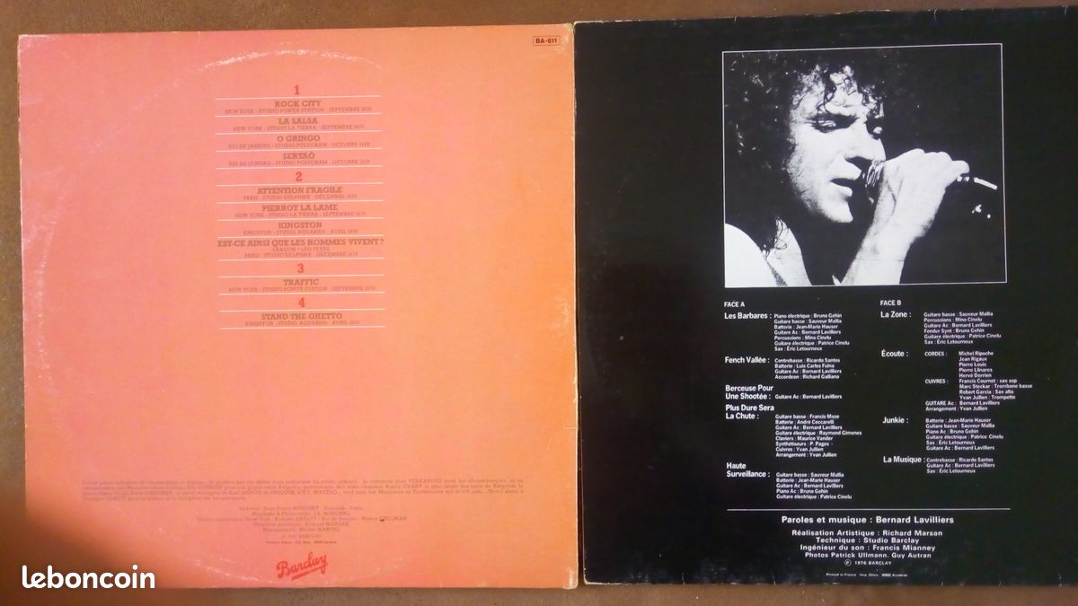 Bernard LAVILLIERS - 2 vinyles 33 T (image 8)
