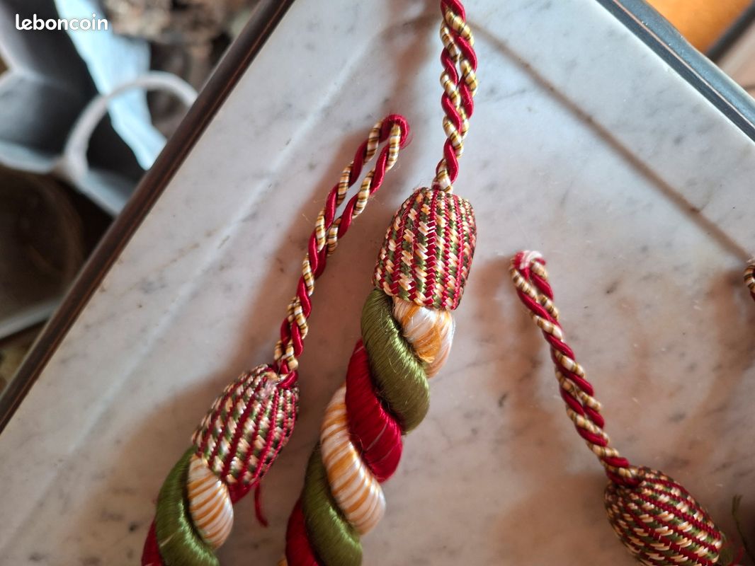 Passementerie - embrases - embrase - paire de cordons renaissance - diametre 20mm - 62.5 de cordon et 80cm de longueur totale - ambrasse (image 2)