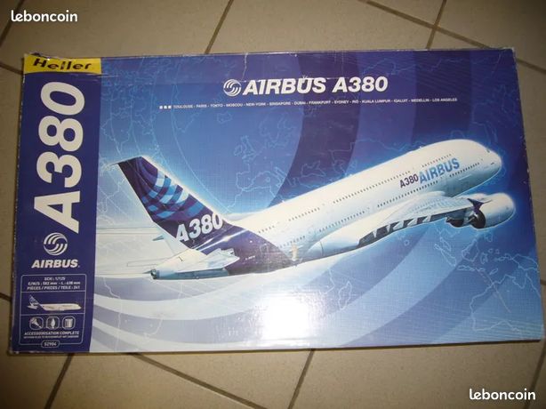 Maquette Heller Airbus A380 - Échelle 1/125 - Réf 80438 - Avion Civil