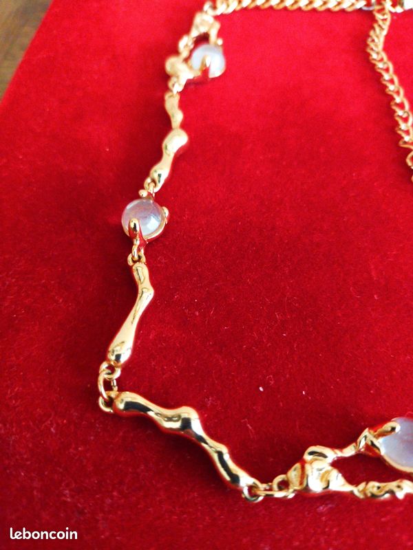 Collier Charles Jourdan Modèle Hérisson Années 90 - Plaqué Or, Longueur 40-45 Cm, Occasion