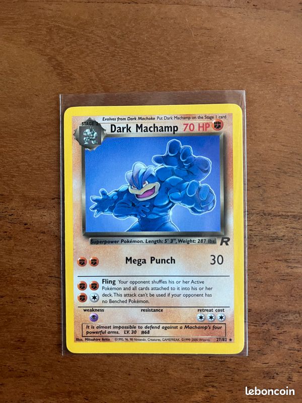 Carte Pokmon - DARK MACHAMP dition Team Rocket 27/82 - Collection Carte Pokmon - DARK MACHAMP dition Team Rocket 27/82 - Collection
