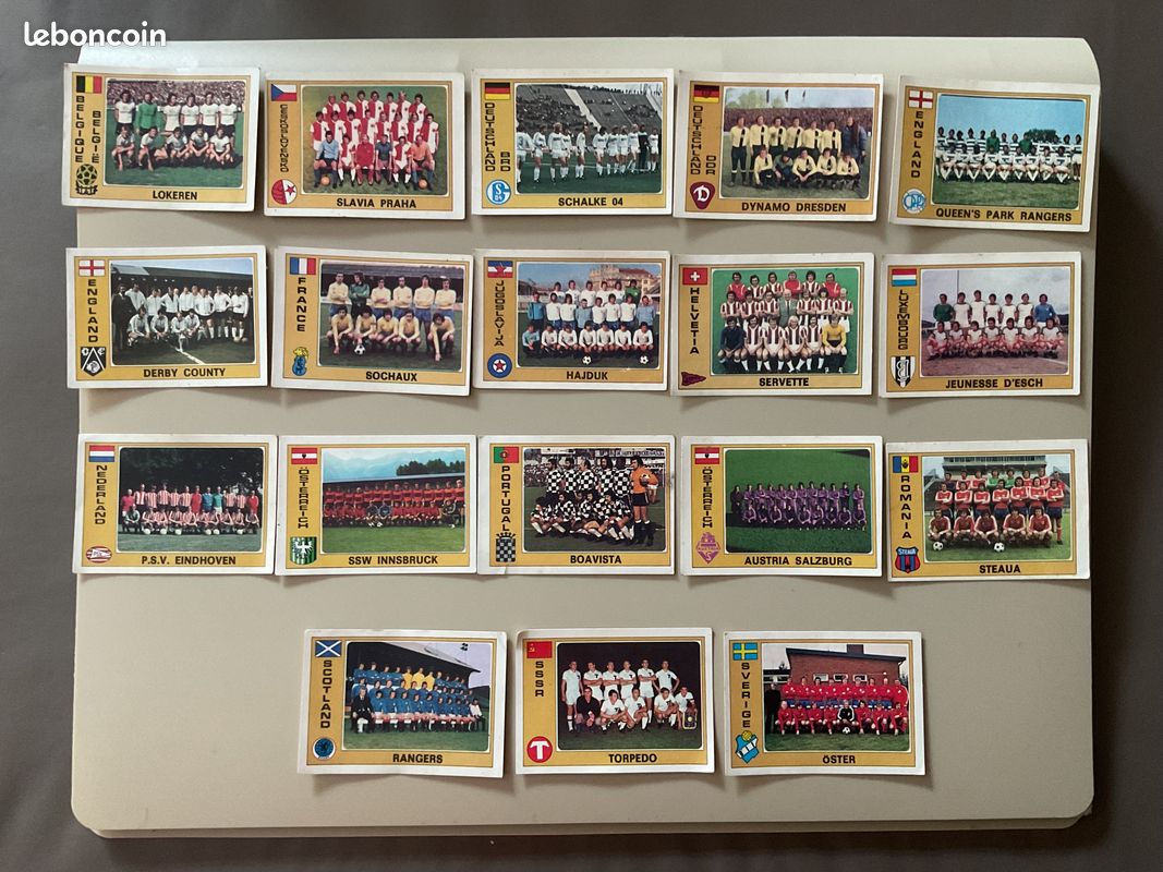 Cartes PANINI vintages. Euro football. Équipes (image 1)