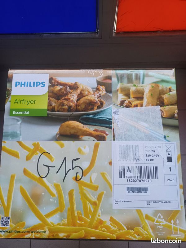 Friteuse a air chaud philips 6,2 l, xl hd9270 neuve (image 5)