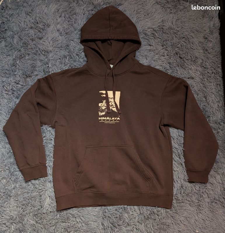 Sweat à capuche unisexe marron 100 % coton : pull