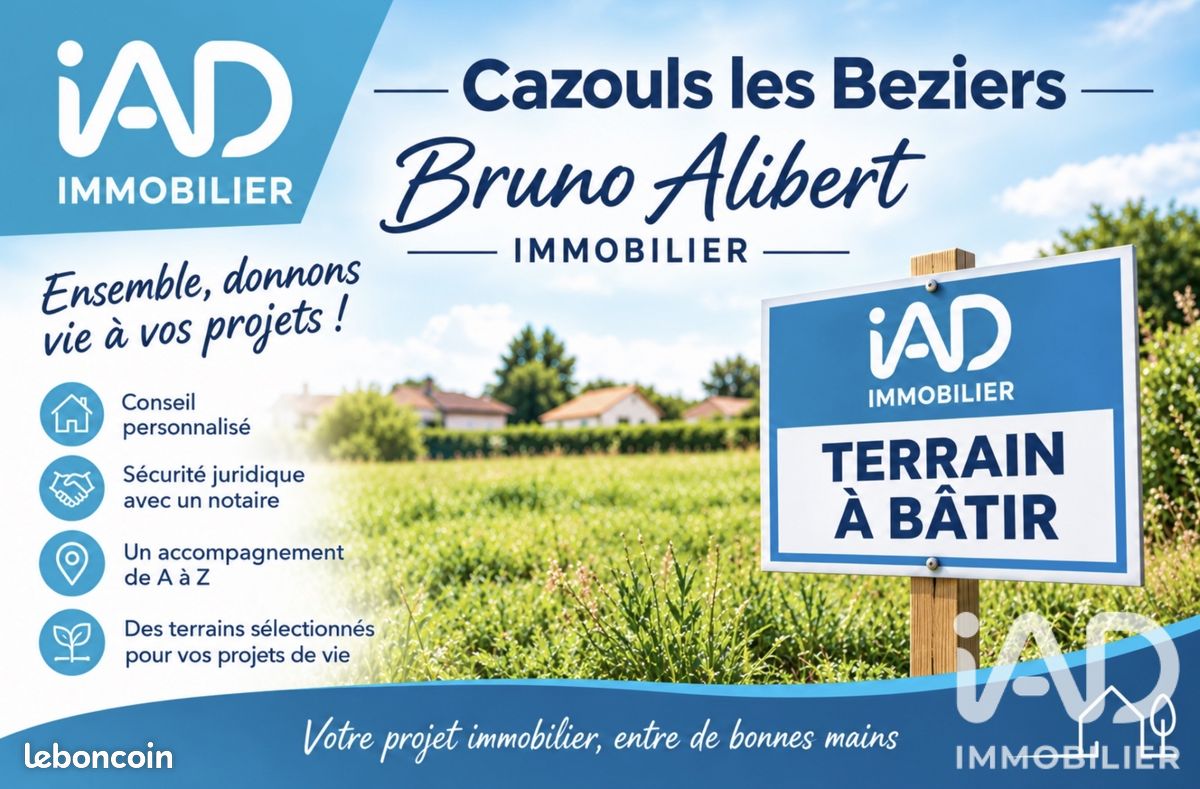 Terrain 1757 m² · à Cazouls-lès-Béziers · 1 757 m² · 195 000 €