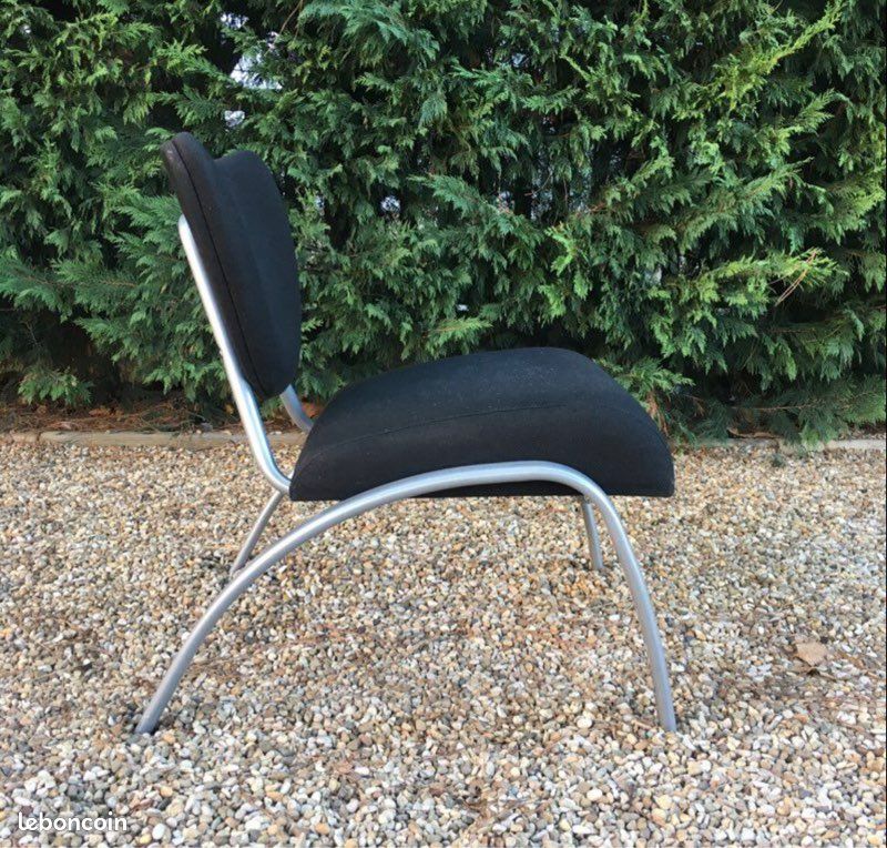 Petit siège noir, de bureau (image 3)
