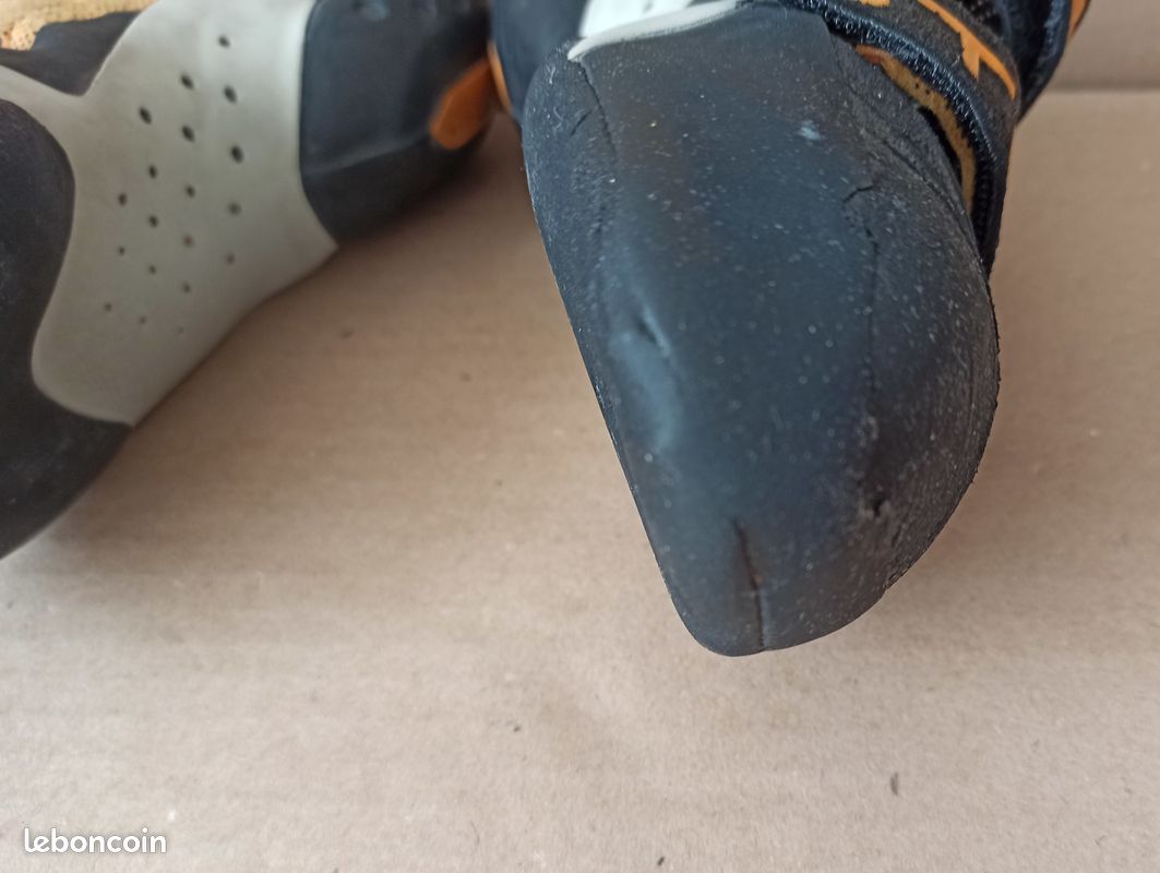 Chaussures d'Escalade Scarpa Booster Pointure 41 Taille Chaussons Noir Orange (image 7)
