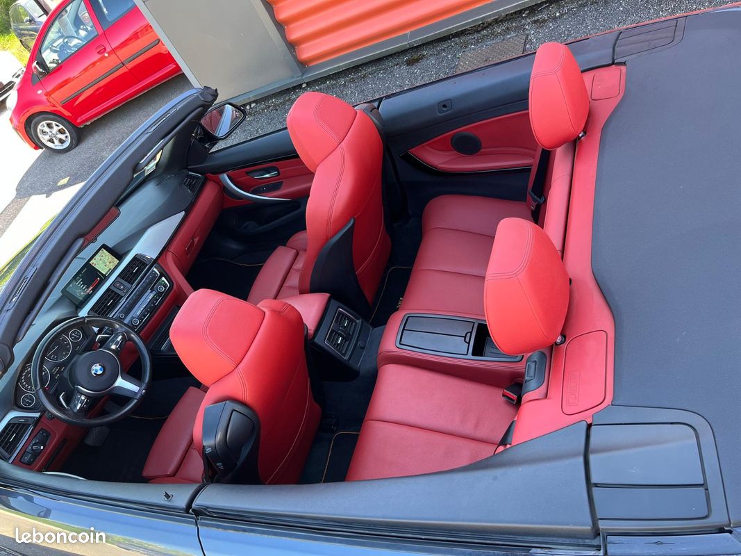 BMW SERIE 4 CABRIOLET 3.0 435 D 315 M-SPORT XDRIVE BVA + affichage tete haute + sieges elec a memoire (image 10)