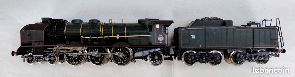 Locomotive à Vapeur Avec Tender SNCF Calais - Echelle HO - Modélisme Ferroviaire