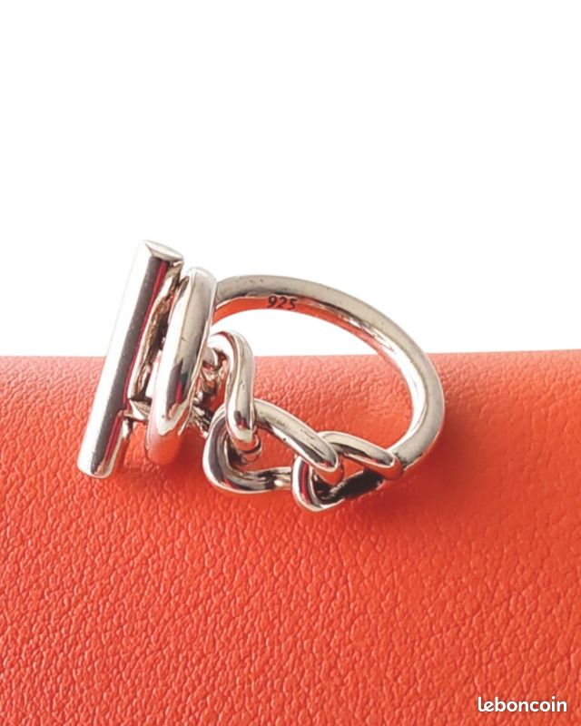 Bague H En Argent 925 Ajustable - Cadeau Saint-Valentin, Osmose Silver, France