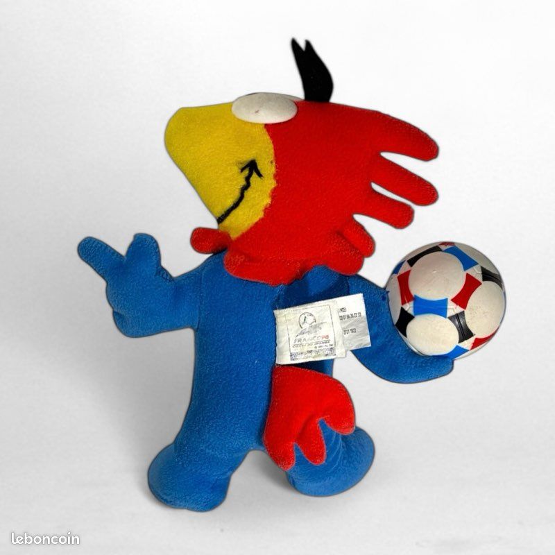 Peluche Mascotte Fotix – Coupe Du Monde 1998 – Fabriquée En France – Vintage