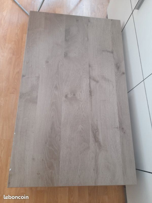 Table basse grise en bois tres solide (image 1)