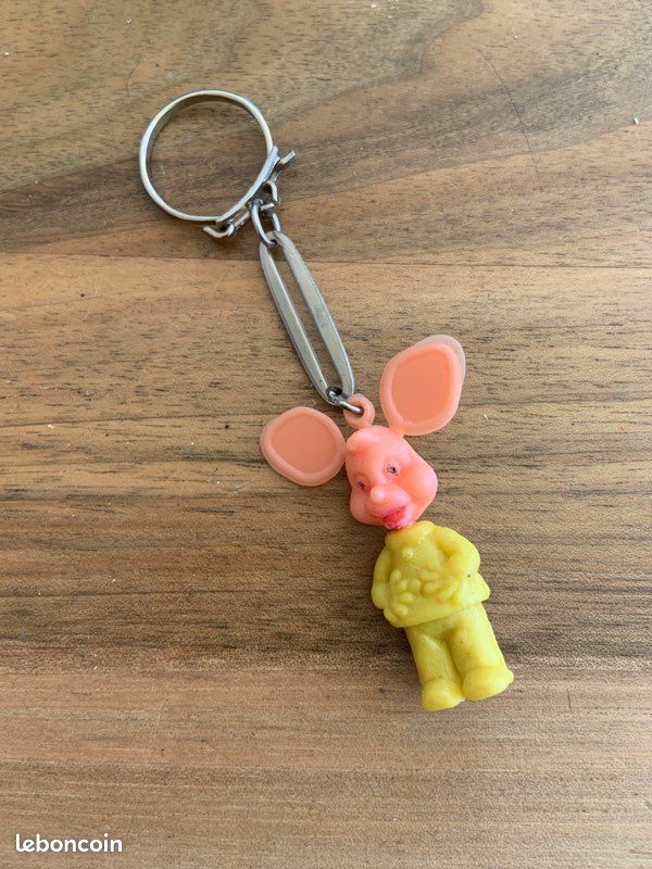Porte-clés Cochon Porte-bonheur Avec Trèfle - Talisman En Zinc Plaqué Or Rose, Cadeau Positif Pour Proches