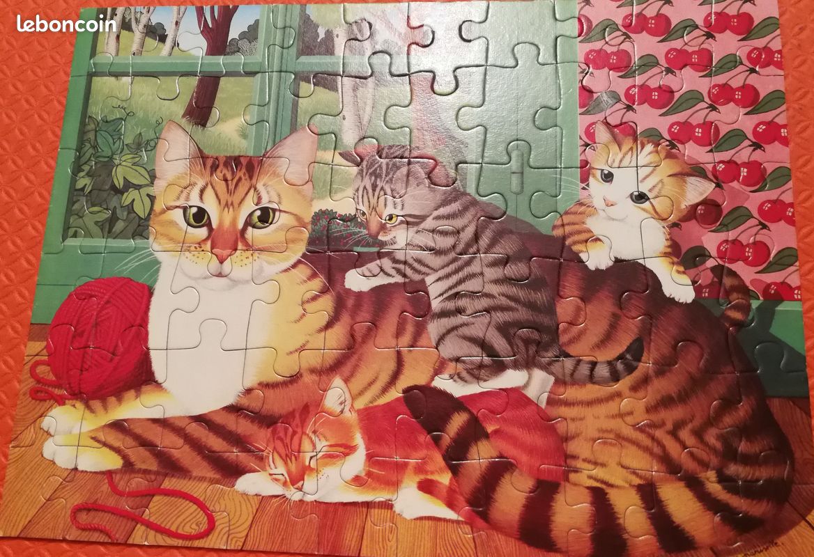 Puzzle 60 pièces, la chatte et ses chatons - Jeux & Jouets