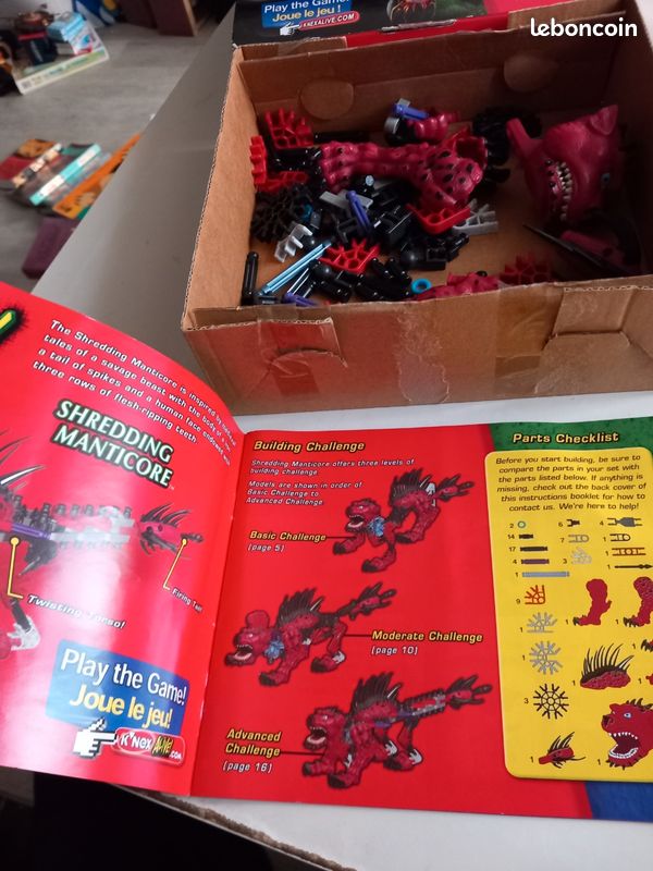 Jeu de construction rétro K'NEX Alive - Shredding Manticore (Réf 11039) - 100% Complet avec Boîte et Notice Tbe (image 11)