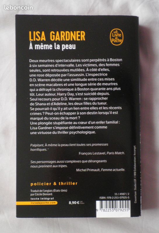 Livre - Thriller - A MEME LA PEAU - Lisa GARDNER (image 3)