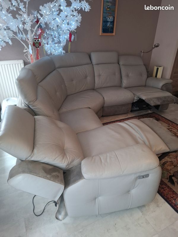 Vend canapé cuir angle 6 place (image 2)