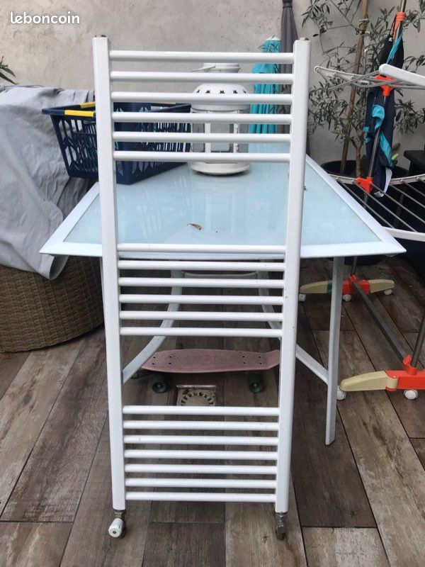 Radiateur sèche serviette blanc à eau (image 1)