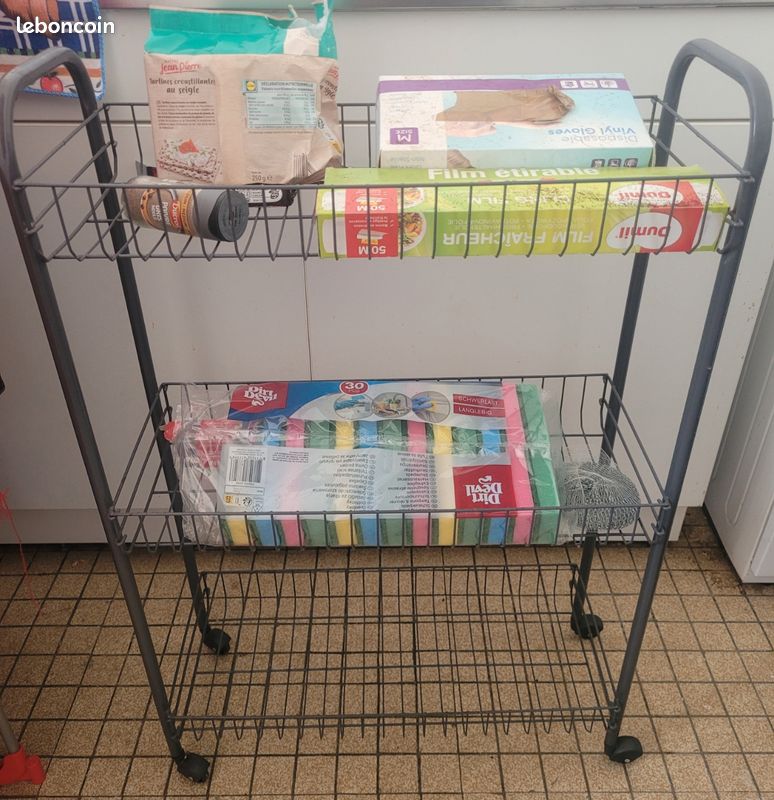 Chariot de rangement, CUISINE TRÈS BON ÉTAT [URGENT] À SAISIR. EN LIGNE = DISPONIBLE (image 1)