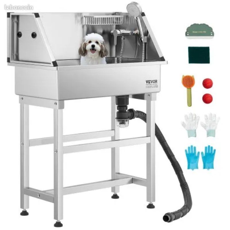 Baignoire de Chien Acier Inoxydable (image 1)