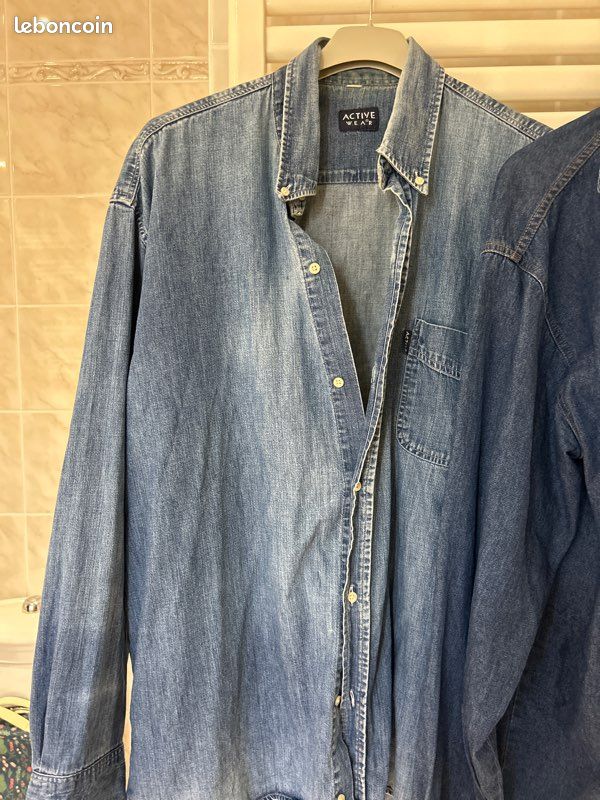 Deux. Chemises hommes en jean taille XL VENDU (image 2)