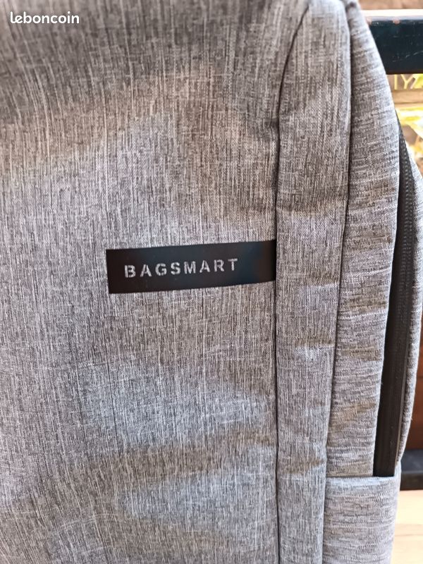 Cartable sac à dos pour ordinateur écolier collégien lycéen gris noir (image 2)