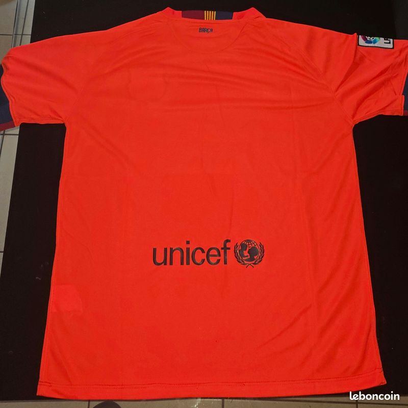 Maillot Fc Barcelone Enfant - Collection Officielle - Polyester - Taille Garçon Vêtement Football Garçon
