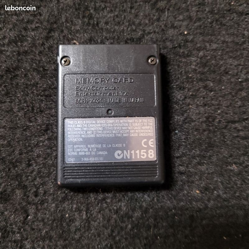 Carte Mémoire PS2 Noire - PlayStation 2 - Officielle - excellent état