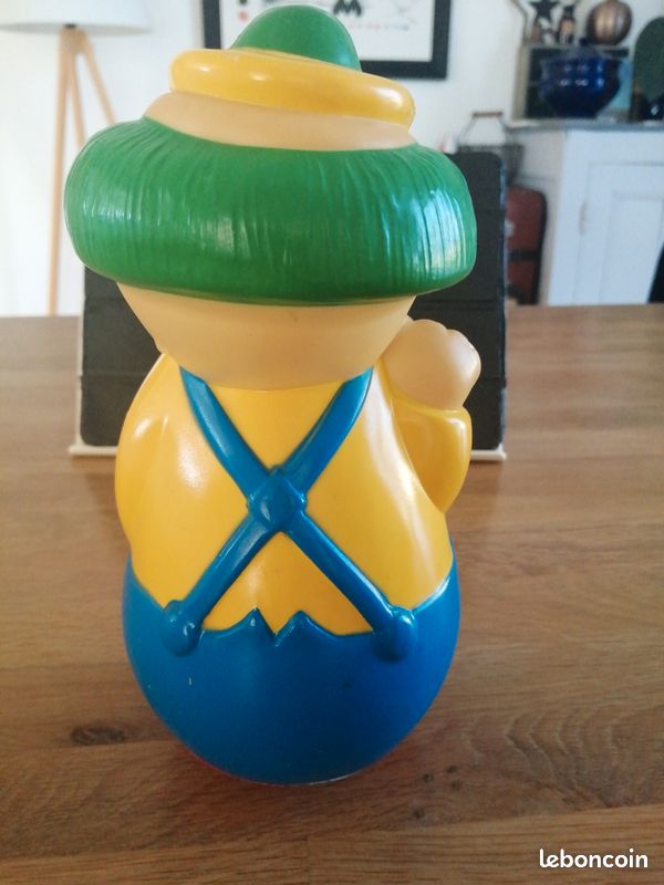 Ancien Jouet Culbuto Poussah En Celluloïd – Clown Vintage, Bureau D'étude