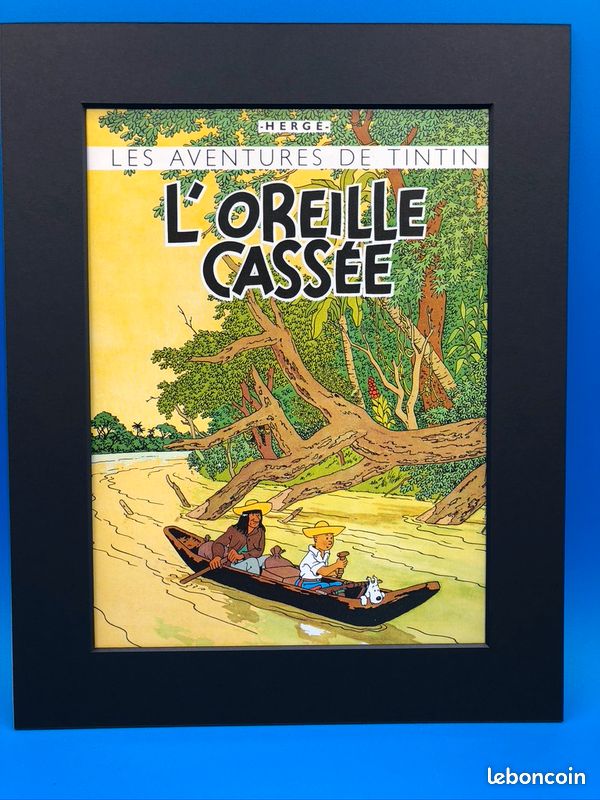 Hergé Tintin et Milou L'oreille cassée couverture sous passe-partout 24