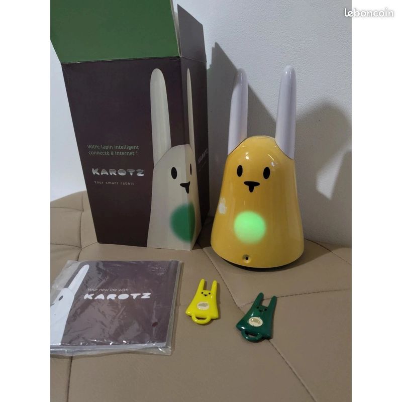 Karotz lapin wifi + 2 flatnanoz avec boîte d'origine (version 3 du nabaztag) (image 7)