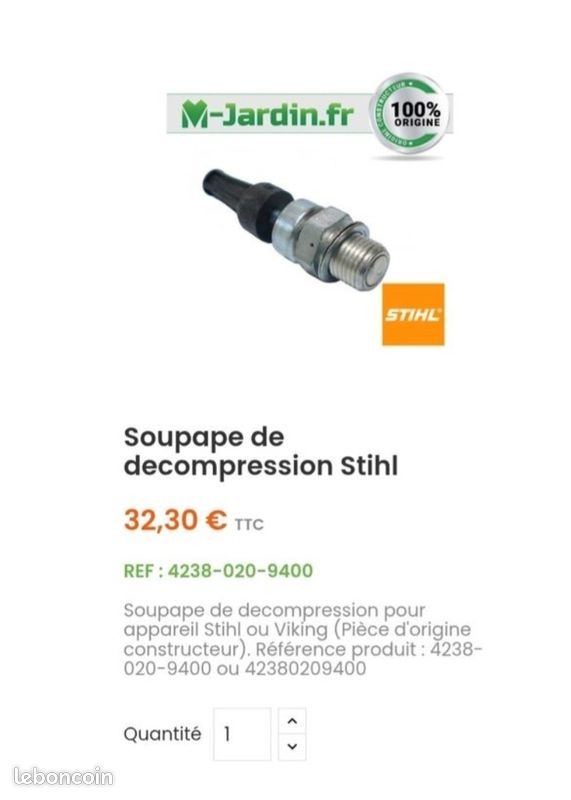 Decompreseur Découpeuse béton stihl TS 410 420 460 500i 700. Et 800 (image 3)