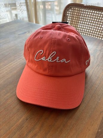 Casquette De Baseball Rouge Cobra – Broderie Logo, Toile Ajustable – Taille Unique Adulte