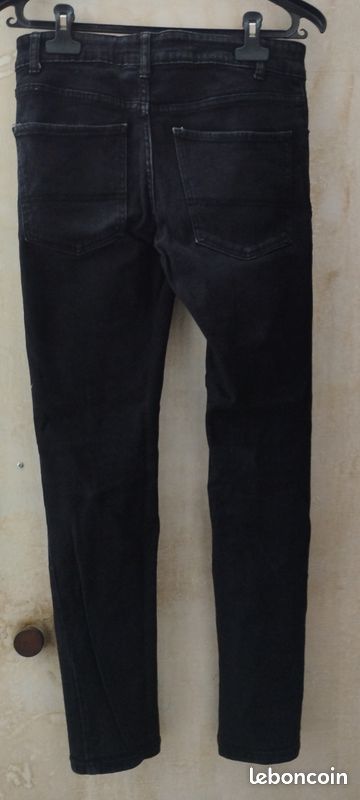 Jean Slim - Noir - Kiabi – XS/14 ans (158-164 cm) (image 2)
