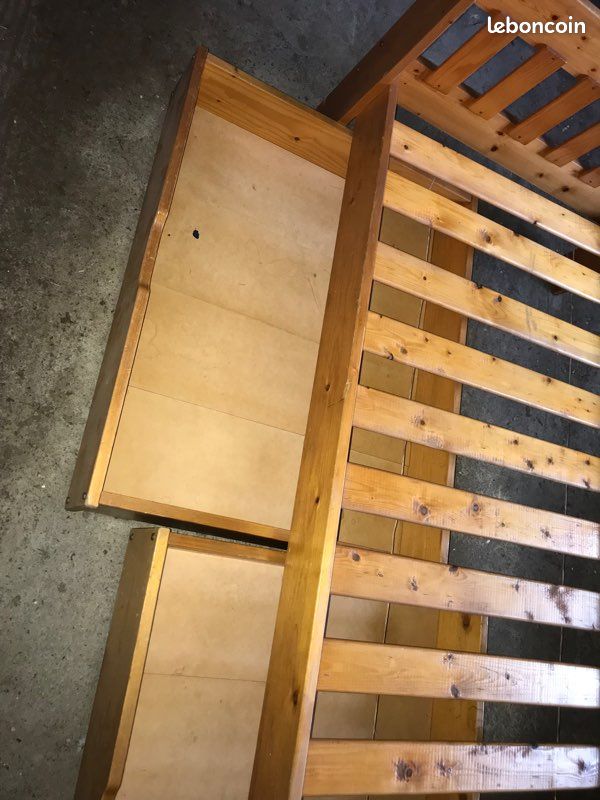 Lit en pin 1 personne et commode (image 7)